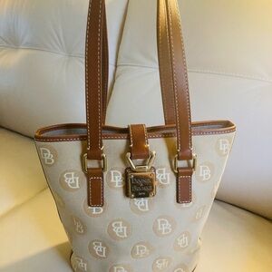 Dooney & Bourke Tan and Brown Leather Tote